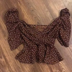 Puff Sleeve Chocolate Top